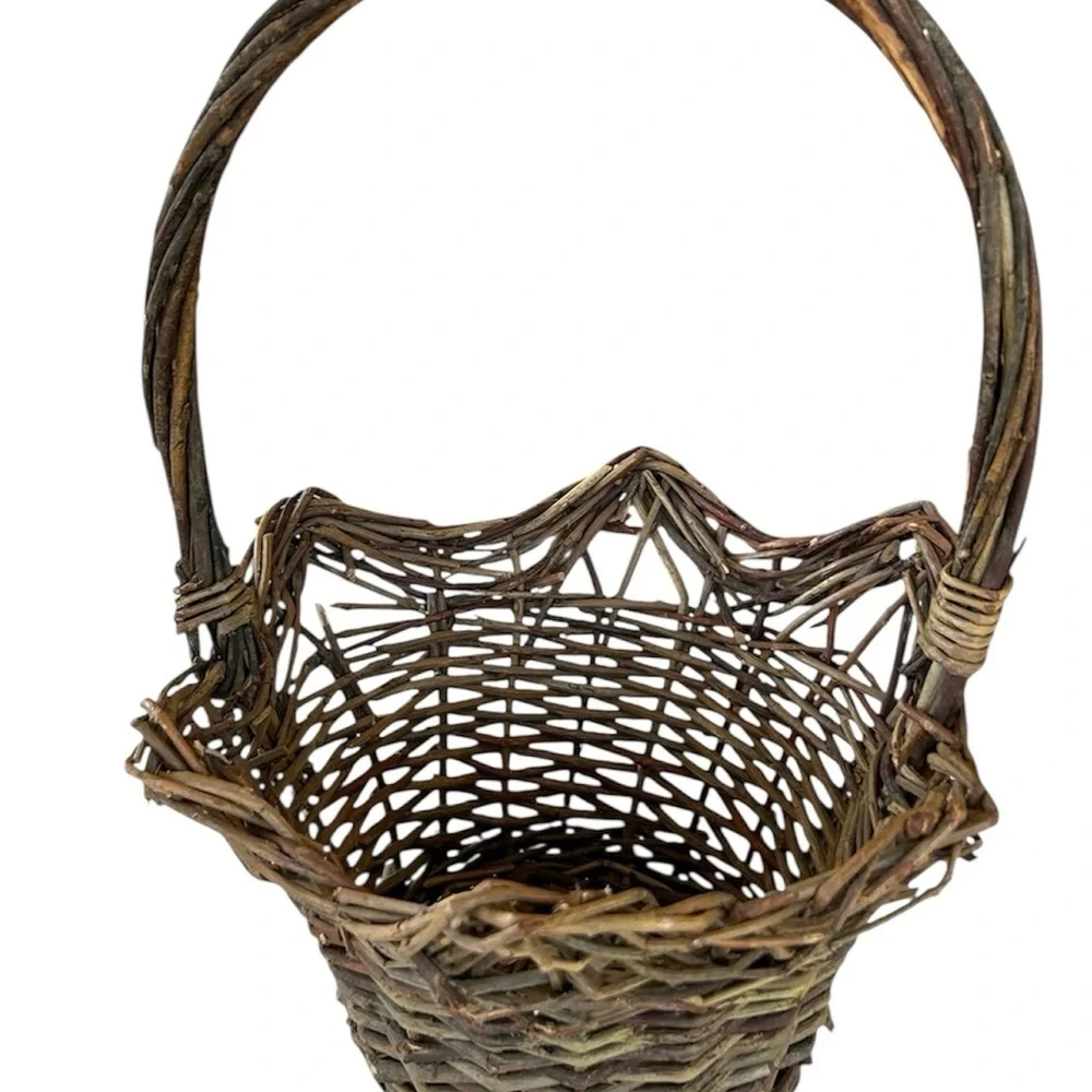 Vintage Set of Three Wicker Stacking Baskets